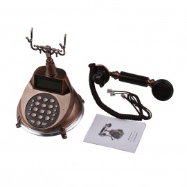 Corded Phone Vintage Retro Style Telephone Desk Landline Phone Support Hands-Free/Redial/Flash/Speed Dial/Ring Volume Control for Elderly Seniors Home Office Business Hotel Cafe Bar Old Fashioned Decoration
