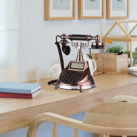 Corded Phone Vintage Retro Style Telephone Desk Landline Phone Support Hands-Free/Redial/Flash/Speed Dial/Ring Volume Control for Elderly Seniors Home Office Business Hotel Cafe Bar Old Fashioned Decoration