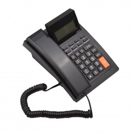 Corded Phone Desk Landline Telephone Wall Mount Fixed Support Hands-Free Redial Flash Speed Dial Ring Volume Control with 16-digit Backlight LCD for Hotel Office Business Home