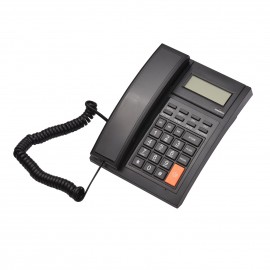 Corded Phone Desk Landline Telephone Wall Mount Fixed Support Hands-Free Redial Flash Speed Dial Ring Volume Control with 16-digit Backlight LCD for Hotel Office Business Home