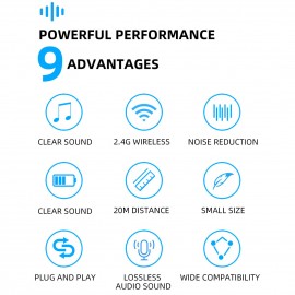 Mini Wireless Lavalier 2.4G Microphone 360° Omnidirectional Lapel Mic Noise Reduction Compatible with Type-C Android Smartphone Tablet for YouTube Facebook Live Streaming Video   Recording Vlog Interview Online Class