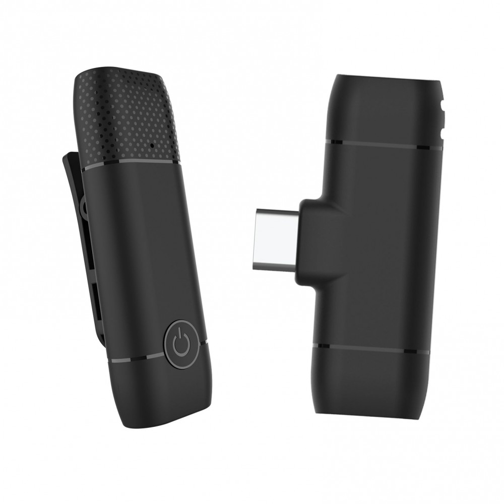 Mini Wireless Lavalier 2.4G Microphone 360° Omnidirectional Lapel Mic Noise Reduction Compatible with Type-C Android Smartphone Tablet for YouTube Facebook Live Streaming Video   Recording Vlog Interview Online Class