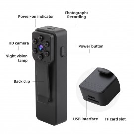 Mini Digital Camera 1080P Video Audio Recorder Micro Cam Napshot Loop Recording Camcorder Motion Detection Support TF Card for Sports Home Office Interview Accompanying Recorder Christmas Gift