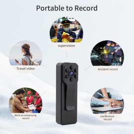 Mini Digital Camera 1080P Video Audio Recorder Micro Cam Napshot Loop Recording Camcorder Motion Detection Support TF Card for Sports Home Office Interview Accompanying Recorder Christmas Gift
