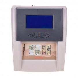 Portable Desktop Multi-Currency Countable Automatic Money Detector Counterfeit Cash Currency Banknote Checker Tester with LCD Display Denomination Value for EURO USD