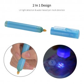 Multi-function UV Light Money Counterfeit  Detector Pen Mini Banknote Tester Pen Currency Cash Checker Money Fake Dollar Marker for US Dollar Euro Pound Yen Korean Won