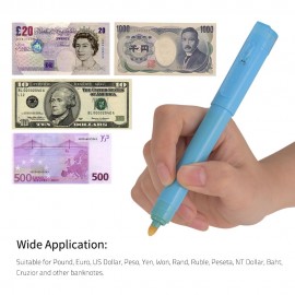 Multi-function UV Light Money Counterfeit  Detector Pen Mini Banknote Tester Pen Currency Cash Checker Money Fake Dollar Marker for US Dollar Euro Pound Yen Korean Won