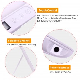 Light Lamp LED Sunlight Touch Control Stepless Dimming Timing/6 Level Adjustable Brightness Max 22600 Lux with Sunset Mode for Bedroom Living Room Office