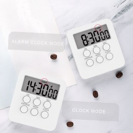 Digital Timer Clock Magnetic Cooking Countdown Alarm 24 Hours with LCD Screen Mute Mode for Studying Sports Office Classroom Library