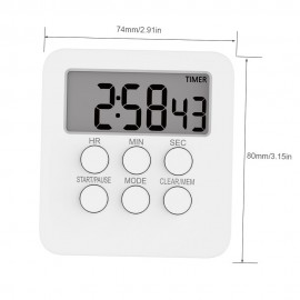 Digital Timer Clock Magnetic Cooking Countdown Alarm 24 Hours with LCD Screen Mute Mode for Studying Sports Office Classroom Library