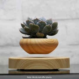 Magnetic Levitating Flowerpot Air Bonsai Pot Floating Rotating Plant Pot for Home Office Room Desk Display Decor (Not Include Plant)