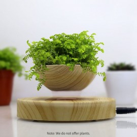 Magnetic Levitating Flowerpot Air Bonsai Pot Floating Rotating Plant Pot for Home Office Room Desk Display Decor (Not Include Plant)