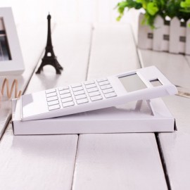 Desktop Calculator Ultra-thin 12 Digits Large Display Solar & Battery Dual Power Crystal Buttons Basic Counter for Home Office Business School Supplies