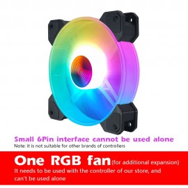RGB Crate Fan 120mm Desktop Computer Cooling Fan Illusion Discoloration Solar Eclipse Silence Fan Color Computer Crate Cooler RGB Fan