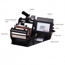 Mug Heat Press Machine 11oz Heat Transfer Sublimation Printing DIY Machine with Digital Display for Mugs Cups