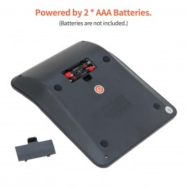 Office Desktop Calculator 12 Digit Large Display LCD Metal Surface Big Sensitive Buttons Battery Powered Electronic Calculator with Time Date Show Alarm Clock Function for Business Home Supplies