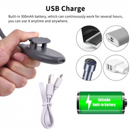 Rechargeable Book Light Clip-on Reading Light Eye-Care LED Light 3 Color Temperature Stepless Dimming with Magnet for Bookworms Kids