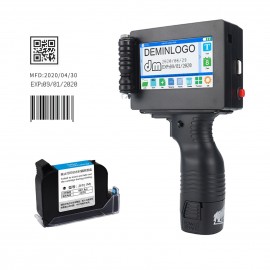 Handheld Printer Portable Inkjet Printer High Definition Inkjet Code Printer with 4.3 Inch LED Touchscreen Quick-Drying Ink Cartridge for Label/Production Date/Barcode/Trademark/Logo/Graphic etc.