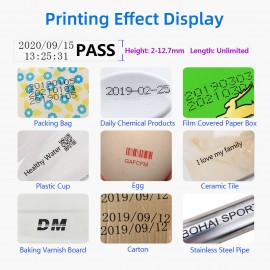 Handheld Printer Portable Inkjet Printer High Definition Inkjet Code Printer with 4.3 Inch LED Touchscreen Quick-Drying Ink Cartridge for Label/Production Date/Barcode/Trademark/Logo/Graphic etc.