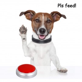 30 Seconds Recordable Talking Button Voice Custom Playback Recording Sound Buttons for Dogs Kids Toy Gift Answer Buzzers Parent-Child Interactive Party Noise Makers