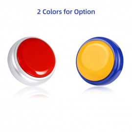30 Seconds Recordable Talking Button Voice Custom Playback Recording Sound Buttons for Dogs Kids Toy Gift Answer Buzzers Parent-Child Interactive Party Noise Makers