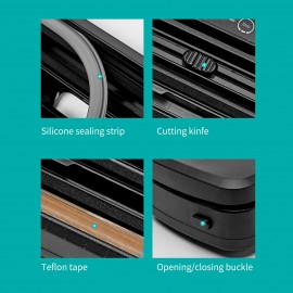 QH-10 Food Preservation Vacuum Sealer Machine Bag Sealer with LED Indicator Lights Vacuum Bags Long Seal Design Strong Suction for Dry  Moist Food