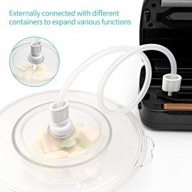 QH-10 Food Preservation Vacuum Sealer Machine Bag Sealer with LED Indicator Lights Vacuum Bags Long Seal Design Strong Suction for Dry  Moist Food