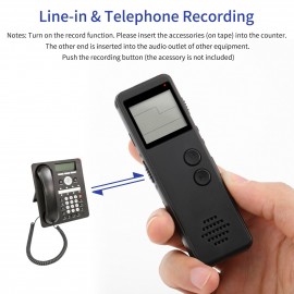 32GB Digital Voice Recorder Voice Activated Recorder Noise Reduction Dictaphone MP3 Player HD Recording 10h Continuous Recording Line-In Function for Meeting Lecture Interview Class MP3 Record