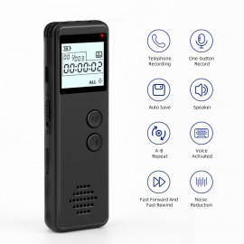 32GB Digital Voice Recorder Voice Activated Recorder Noise Reduction Dictaphone MP3 Player HD Recording 10h Continuous Recording Line-In Function for Meeting Lecture Interview Class MP3 Record