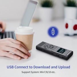 16GB Digital Voice Recorder Voice Activated Recorder Dictaphone MP3 Player HD Recording 13 Continuous Recording Line-In Function for Meeting Lecture Interview Class MP3 Record