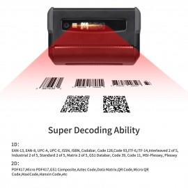 Handheld POS Receipt Printer Android 9.0 PDA Terminal 1D/2D/QR Barcode Scanner Support Global Position System 4G WiFi BT Communication with 5.5 Inch Touchscreen Label Printing for Supermarket Restaurant Warehouse Retail Inventory Logistics