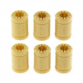 6pcs LM8UU RJMP-01-08 Solid Polymer Bearing 8mm Shaft Plastic Linear Bearing for 3D Printers