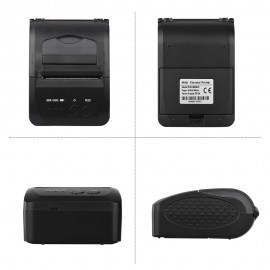 5809DD Portable Mini Direct Thermal Printer Wireless Thermal POS Receipt Printer with 2000mAh   Rechargeable Lithium Battery USB/BT Mobile Printer EU Plug（100-240V）