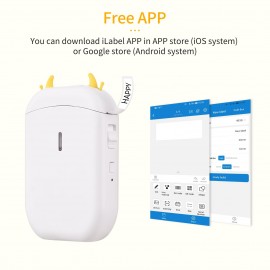Label Maker Machine Mini Pocket Thermal Label Printer All in One BT Connect 203DPI Prince Tag DIY Date Journal Study Sticker Labeling Machine Compatible with iOS Android for Retail Store Home & Office Organization