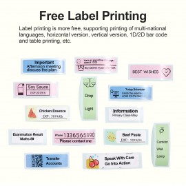 Label Maker Machine Mini Pocket Thermal Label Printer All in One BT Connect 203DPI Prince Tag DIY Date Journal Study Sticker Labeling Machine Compatible with iOS Android for Retail Store Home & Office Organization