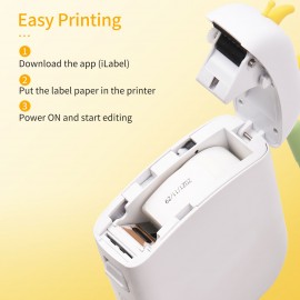 Label Maker Machine Mini Pocket Thermal Label Printer All in One BT Connect 203DPI Prince Tag DIY Date Journal Study Sticker Labeling Machine Compatible with iOS Android for Retail Store Home & Office Organization