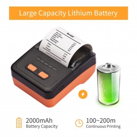 MP58C6 58mm USB Thermal Receipt Printer Portable Wireless Printer BT Connection Use with APP 1 Roll Paper Inside Compatible with Windows Android iOS for Supermarket Retail Restaurant