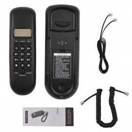 Corded Phone Desk Landline Fixed Telephone Wall Mount Support Redial/Pause/16 Digit LCD Display for Home Office Company Hotel Cafe Bar Restaurant