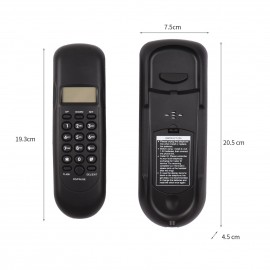 Corded Phone Desk Landline Fixed Telephone Wall Mount Support Redial/Pause/16 Digit LCD Display for Home Office Company Hotel Cafe Bar Restaurant