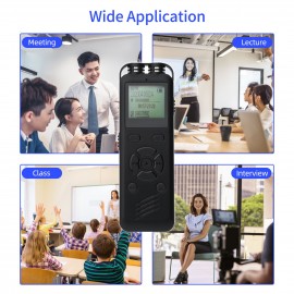 32GB Digital Voice Recorder Voice Activated Recorder MP3 Player 1536Kbps HD Recording Noise Reduction Timing Recording Password Function Dual Condenser Microphone 10hrs Continuous Recording for Meeting Lecture Interview Class